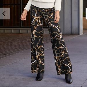 Print Palazzo Pant Black Multi size S brand New